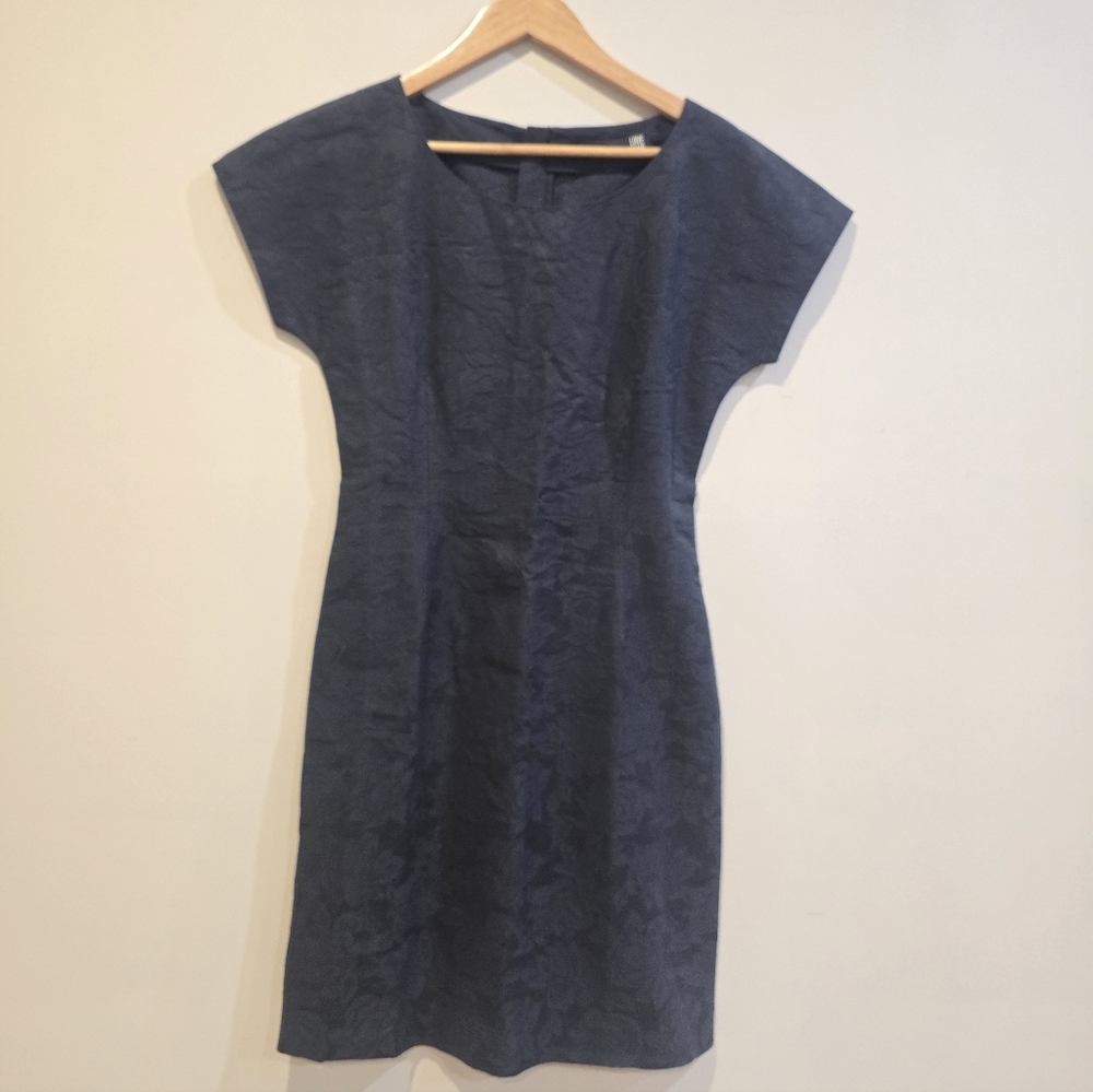 Love Moschino Subtle Floral Navy Midi Dress